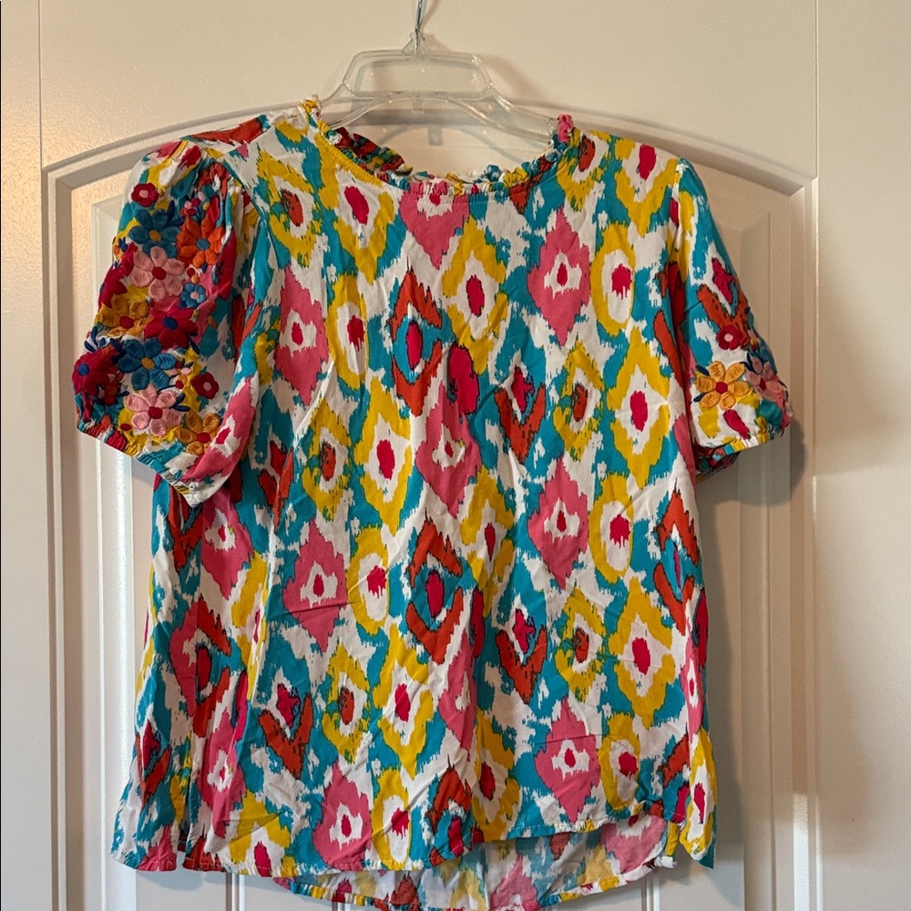Savanna Jane Multicolor Ikat Blouse
